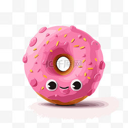 粉色甜甜圈 向量