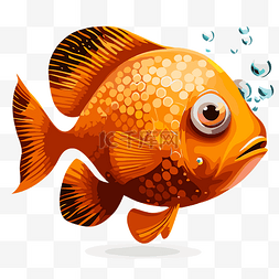 橙魚 向量