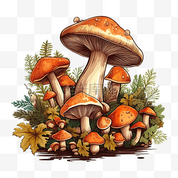 有机美食图片_鸡油菌蘑菇食用有机蘑菇松露森林