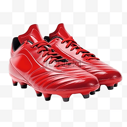 足球图片_新的红色足球鞋
