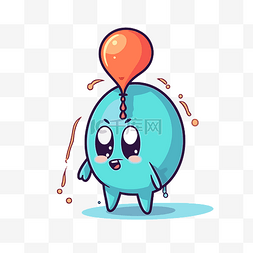 水气球剪贴画卡通快乐斑点与气球