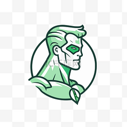 英雄绿灯笼卡通标志设计 DC 漫画 