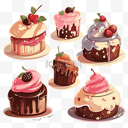 美味的蛋糕图片图片_蛋糕剪贴画 美味的蛋糕 矢量插画 
