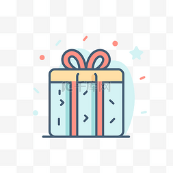 圣诞白色礼物盒图片_五颜六色的礼物盒平面图标矢量图