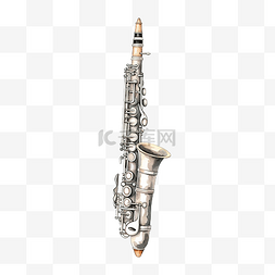 单簧管图片_水彩单簧管乐器