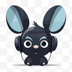 卡通兔子图片_倾听的耳朵 向量