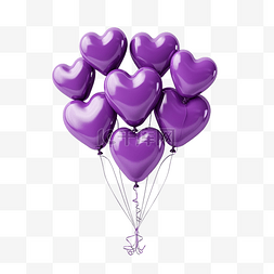 脏空气肠道图片_紫色心形气球与鲜花