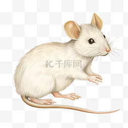 考通老鼠图片_复古白老鼠的绘图