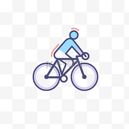 显示骑自行车的人图标 向量