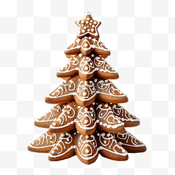 圣诞树形式的圣诞姜饼