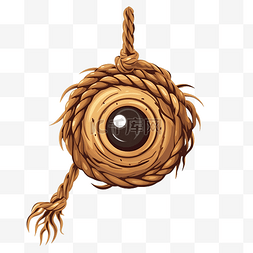 万圣节用绳子做成眼睛形式的球