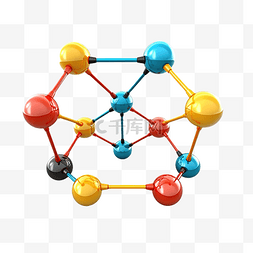 3d 化学分子的插图图形