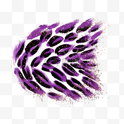 紫色豹子闪光画笔描边