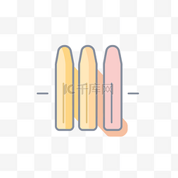 蜡笔颜色图片_彩色线条中的口香糖图标的颜色棒