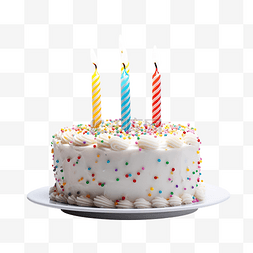 生日快乐与蛋糕图片_生日快乐蛋糕与彩色蜡烛