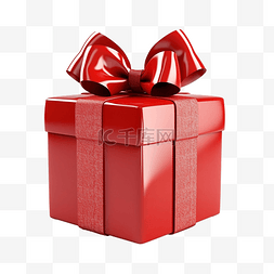 带蝴蝶结的圣诞礼物红盒