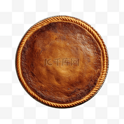 棕色木桌上感恩节馅饼的顶部视图