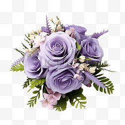 紫色背景卡片图片_紫色装饰花束