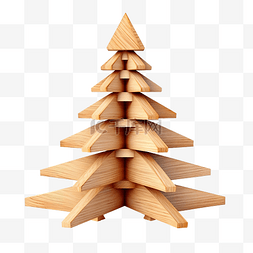 白色的抽象木制圣诞树 库存图片