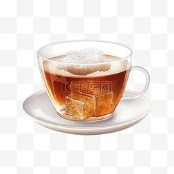 红玉奶茶图片_红糖茶ai生成