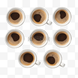 咖啡传单图片_從頂部看白色杯子裡的咖啡