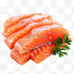 白色鱼片图片_为您的菜单切成薄片的三文鱼