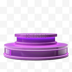 紫色讲台图片_未来派紫色讲台的 3D 逼真渲染