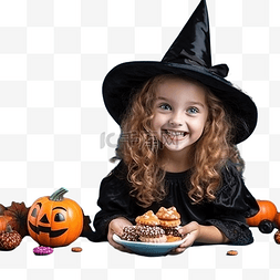 小横幅图片_小女孩在地板上玩耍并吃糖果