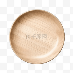 木盘图片_隔离的空圆形木盘或碗