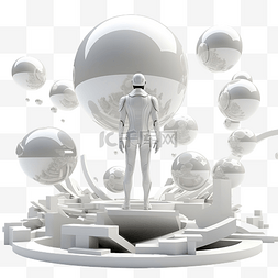 卡通虚拟图片_3D人物元宇宙虚拟景观