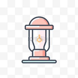 灯的字体图片_一个带灯的旧灯笼的线性图标 向