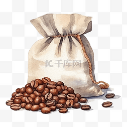 咖啡拉花央视图片_水彩咖啡袋