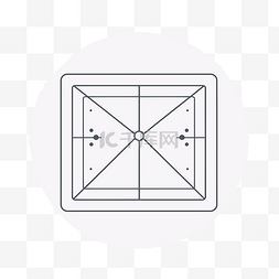 中心有一个正方形的平面设计 向