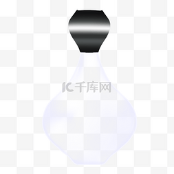 白色塑料药瓶图片_透明香水瓶子黑色瓶盖
