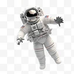 宇航员在外太空自定义设置 3d 渲