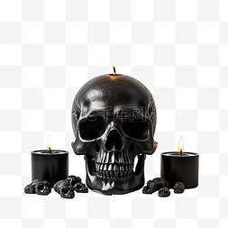 狰狞女巫图片_女巫桌上的黑色蜡烛橹神秘占卜和