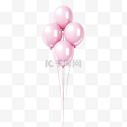多色气球图片_粉色珍珠色长气球