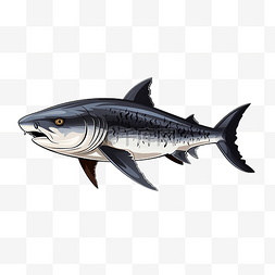 黑鲨鱼插画