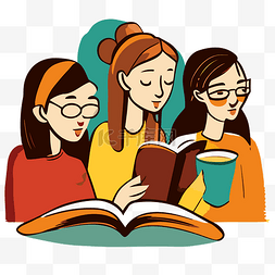 三个女孩图片_妇女圣经研究 向量