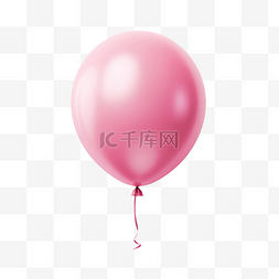 生日气球3d图片_粉色派对气球