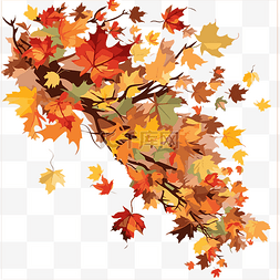 秋天樹葉邊框 向量