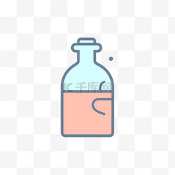 平面矢量图内装有液体的瓶子