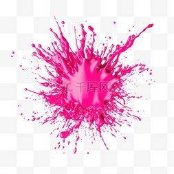 粉红色飞溅波普艺术风格
