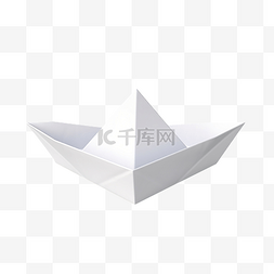 折叠床单图片_孤立的纸船