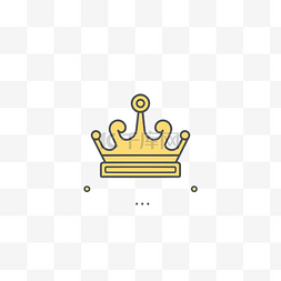 皇冠图标白色图片_带有金色背景的皇冠图标 向量
