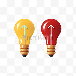灯泡思考图片_复选标记和灯泡插图以最小的风格