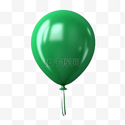 绿色3D氦气球