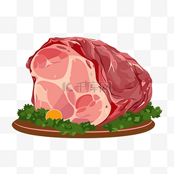 牛肉贴画图片_火腿剪贴画新鲜肉新鲜牛肉生烤矢