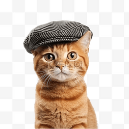 猫咪品种图片_戴着贝雷帽的可爱猫咪