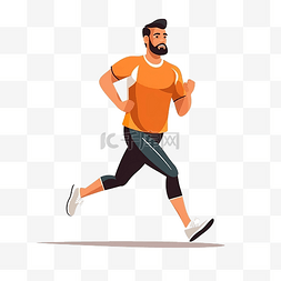 马拉松3图片_穿着运动服奔跑的男人角色